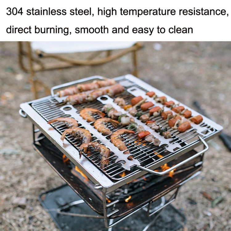 Outdoor Fish Bone Barbecue Steak 304 Stainless Steel Barbecue Stick(Cat Face Style) - Cookwares & Tablewares by PMC Jewellery | Online Shopping South Africa | PMC Jewellery