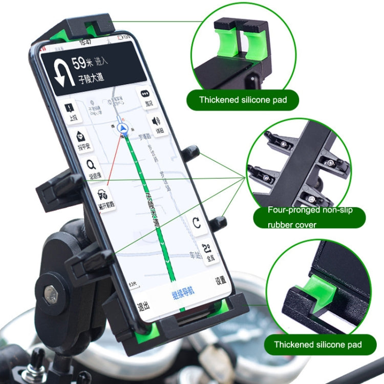 A02 Motorcycle Mobile Phone Navigation Bracket Car Riding Anti-shock Aluminum Alloy Rack(Car Handlebar Model) - Holder by PMC Jewellery | Online Shopping South Africa | PMC Jewellery | Buy Now Pay Later Mobicred