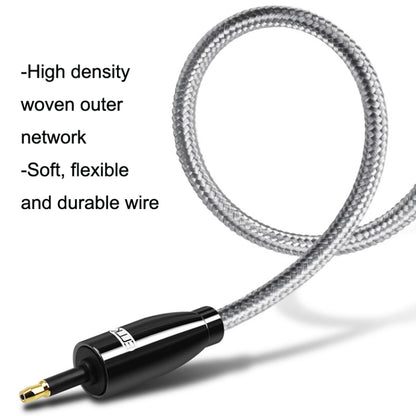 EMK QH4.0 Mini Toslink 3.5mm Interface SPDIF Audio Fiber Optical, Length: 10m(Black) - Audio Optical Cables by EMK | Online Shopping South Africa | PMC Jewellery | Buy Now Pay Later Mobicred