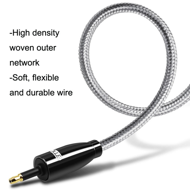 EMK QH4.0 Mini Toslink 3.5mm Interface SPDIF Audio Fiber Optical, Length: 15m(Black) - free shipping - PMC Jewellery - Order now!