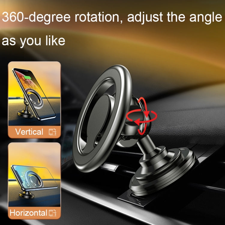 D19 Car Magnetic Mobile Phone Holder Rotatable Metal Navigation Bracket, Spec: Seat (Black) - Universal Car Holders by PMc TechLife | Online Shopping South Africa | PMc TechLife | Buy Now Pay Later Mobicred