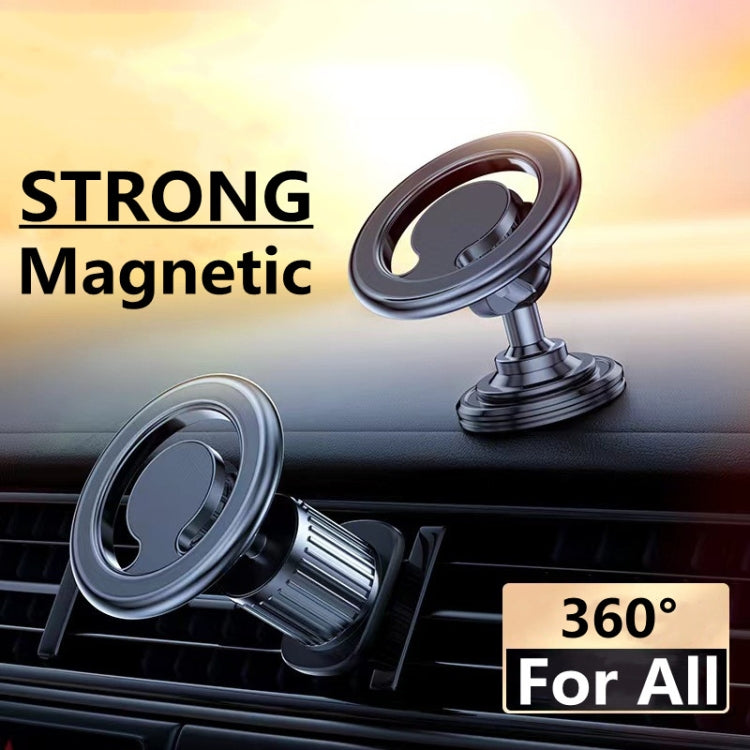D19 Car Magnetic Mobile Phone Holder Rotatable Metal Navigation Bracket, Spec: Seat (Silver) - Universal Car Holders by PMc TechLife | Online Shopping South Africa | PMc TechLife | Buy Now Pay Later Mobicred