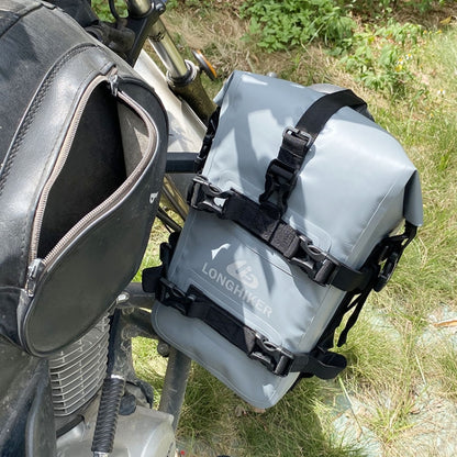 LONGHIKER Motorcycle Quick Release Waterproof Bumper Side Bag(Gray) - Bags & Luggages by PMC Jewellery | Online Shopping South Africa | PMC Jewellery | Buy Now Pay Later Mobicred