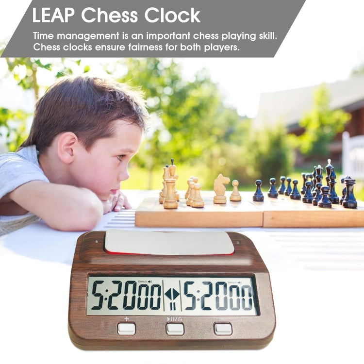 HQT101w Plastic Chess Clock Go Chess Timer(Wood Grain) - Alarm Clocks by PMC Jewellery | Online Shopping South Africa | PMC Jewellery | Buy Now Pay Later Mobicred