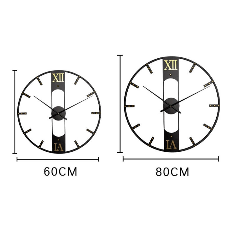 YX8836 Home Decor Wall Clock Wrought Iron Rivet Scale Silent Clock, Size: 80cm - Wall Clock by PMc TechLife | Online Shopping South Africa | PMc TechLife | Buy Now Pay Later Mobicred