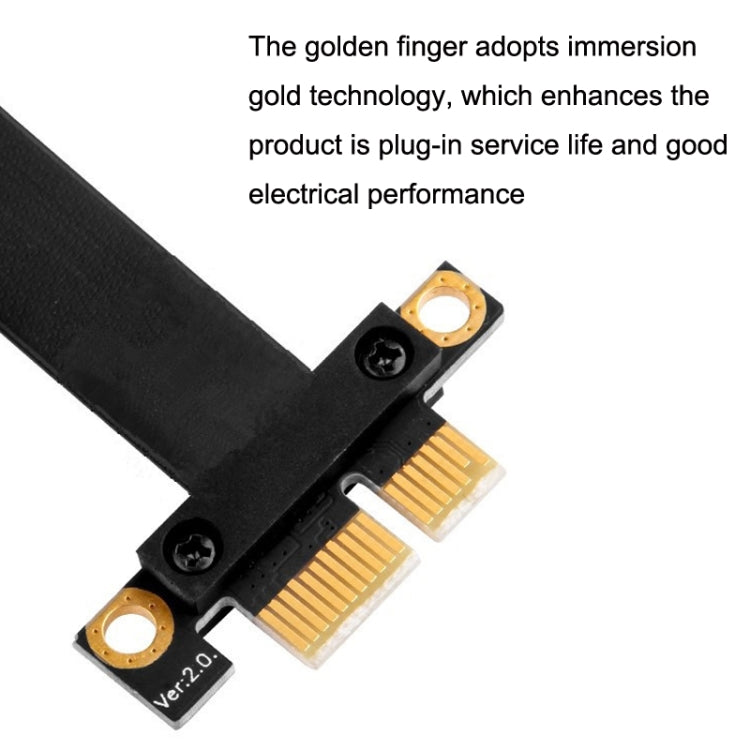 PCI-E 3.0 1X 180-degree Graphics Card Wireless Network Card Adapter Block Extension Cable, Length: 50cm - PCIE Cable by PMC Jewellery | Online Shopping South Africa | PMC Jewellery