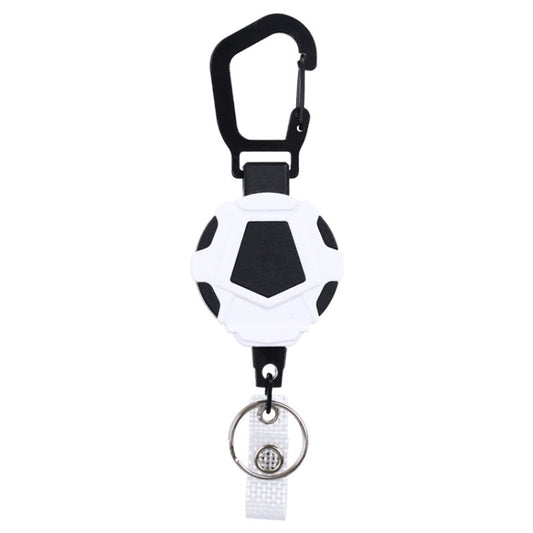 Telescopic High Resilience Steel Wire Rope Metal Anti-theft Buckle(Key Ring White Black) - Hooks by PMC Jewellery | Online Shopping South Africa | PMC Jewellery | Buy Now Pay Later Mobicred