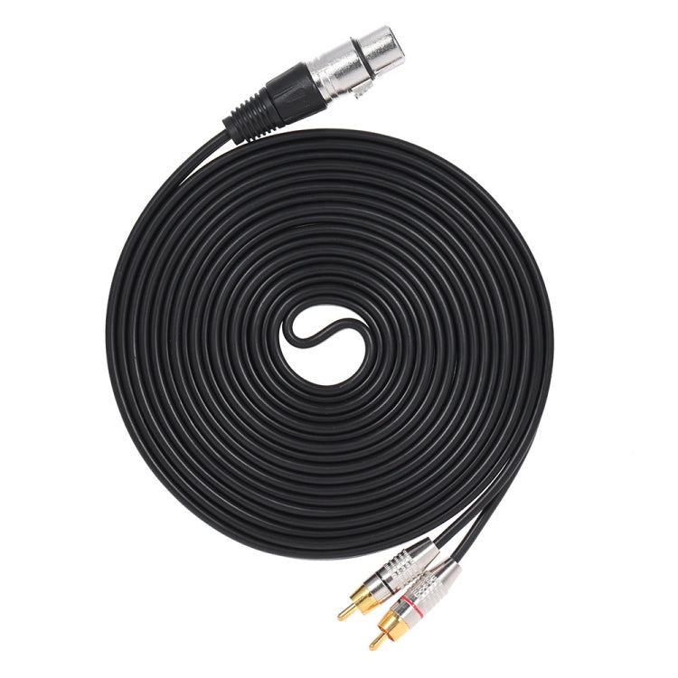 XLR Female To 2RCA Male Plug Stereo Audio Cable, Length: 0.5m - Microphone Audio Cable & Connector by PMC Jewellery | Online Shopping South Africa | PMC Jewellery