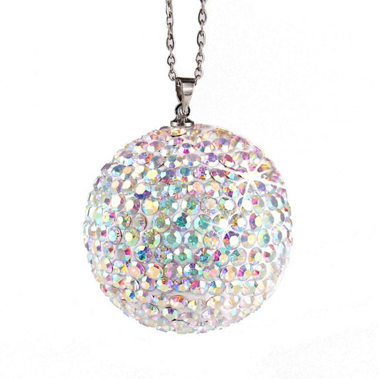 Car Diamond Crystal Ball Rearview Mirror Decoration Pendant(AB Colorful) - Ornaments by PMC Jewellery | Online Shopping South Africa | PMC Jewellery | Buy Now Pay Later Mobicred