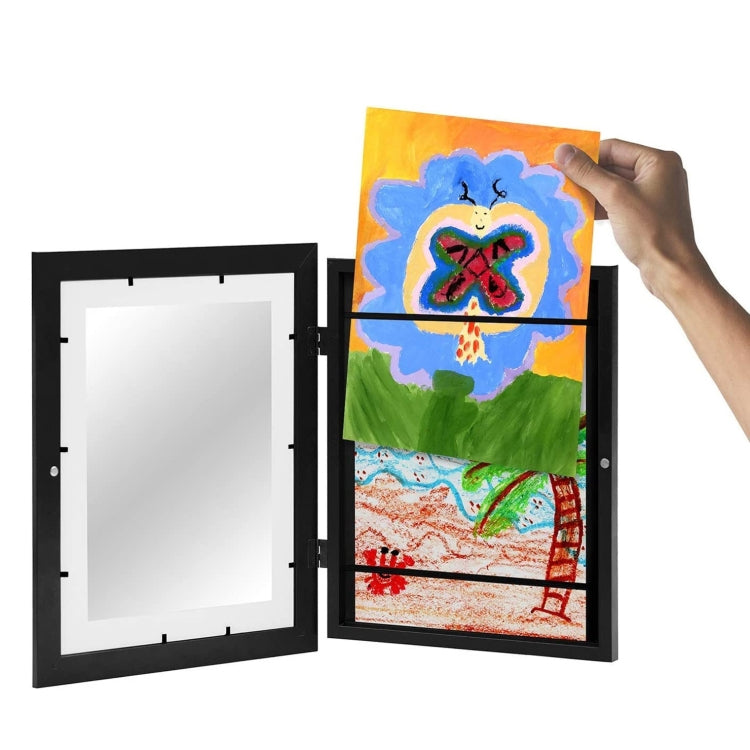 Plastic Children Art Frames Magnetic Front Open Frametory for Poster Photo Drawing Paintings Pictures(Wood Color) - Photo Albums & Photo Frames by PMC Jewellery | Online Shopping South Africa | PMC Jewellery