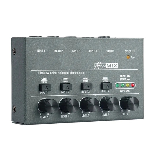 4 Way mixer With Single Channel Stereo Switching Mini Signal Hybrid Small Audio - Live Sound Effects Processors by PMC Jewellery | Online Shopping South Africa | PMC Jewellery | Buy Now Pay Later Mobicred