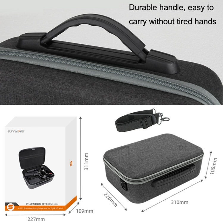 For DJI RS 3 Mini Sunnylife RO-B555 Storage Bag Handheld Stabilizer Suitcase Protective Bag(Black) -  by Sunnylife | Online Shopping South Africa | PMC Jewellery