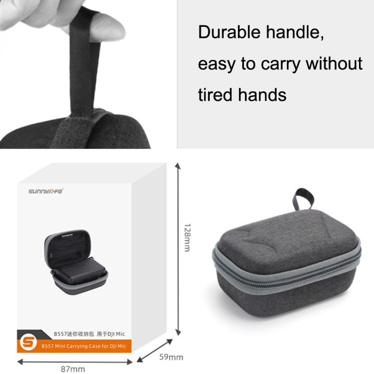 For DJI MIC Sunnylife B557 Wireless Microphone Portable Protective Box Storage Bag(Dark Gray) - Microphone by Sunnylife | Online Shopping South Africa | PMC Jewellery