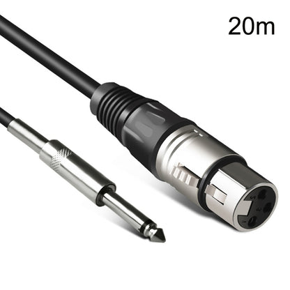 6.35mm Caron Female To XLR 2pin Balance Microphone Audio Cable Mixer Line, Size: 20m - Microphone Audio Cable & Connector by PMC Jewellery | Online Shopping South Africa | PMC Jewellery | Buy Now Pay Later Mobicred