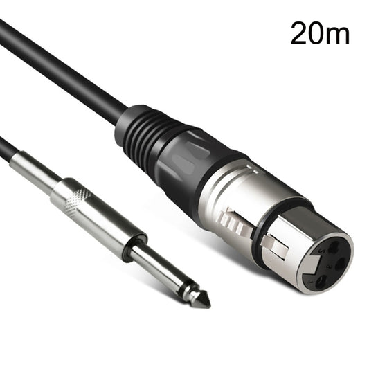 6.35mm Caron Female To XLR 2pin Balance Microphone Audio Cable Mixer Line, Size: 20m - Microphone Audio Cable & Connector by PMC Jewellery | Online Shopping South Africa | PMC Jewellery | Buy Now Pay Later Mobicred