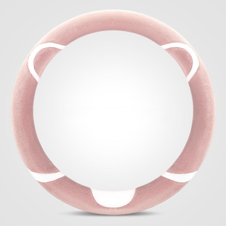 Car Steering Wheel Cartoon Short Fluff Handle Cover, Size: 38cm(Pink Round) - Seat Belts & Padding by PMC TechLife | Online Shopping South Africa | PMC TechLife | Buy Now Pay Later Mobicred
