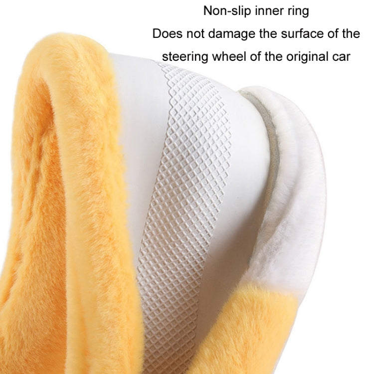 Car Steering Wheel Cartoon Short Fluff Handle Cover, Size: 38cm(Pink Round) - Seat Belts & Padding by PMC TechLife | Online Shopping South Africa | PMC TechLife | Buy Now Pay Later Mobicred