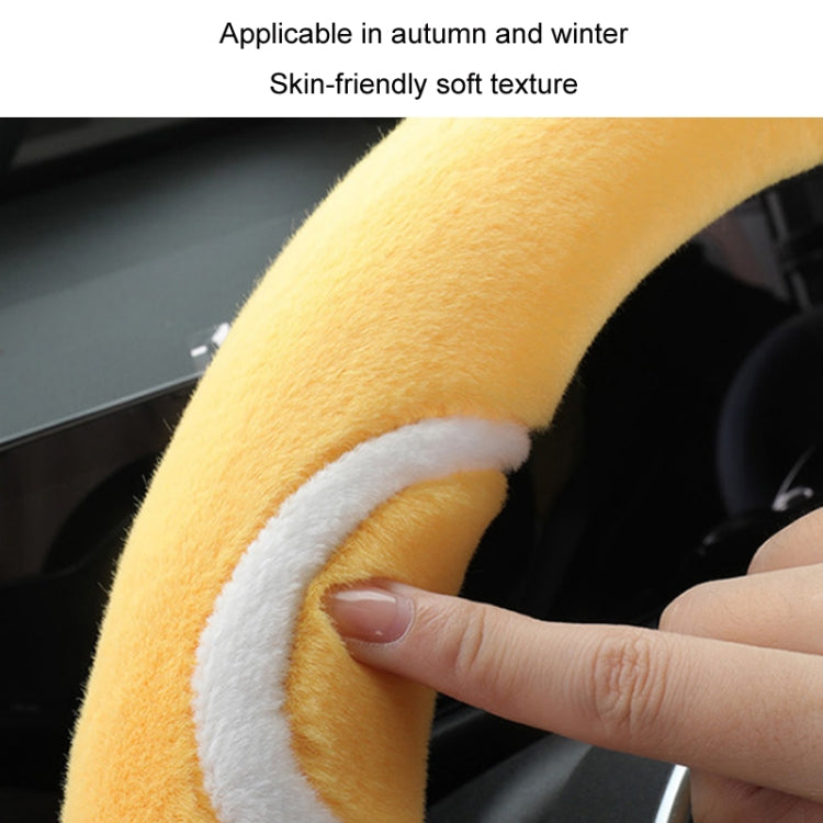 Car Steering Wheel Cartoon Short Fluff Handle Cover, Size: 38cm(Pink Round) - Seat Belts & Padding by PMC TechLife | Online Shopping South Africa | PMC TechLife | Buy Now Pay Later Mobicred