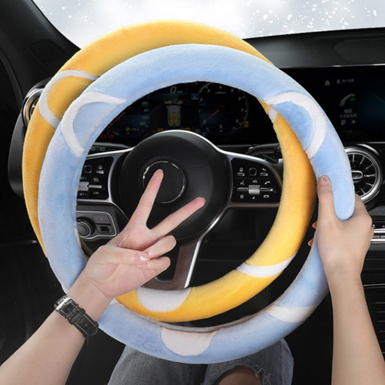 Car Steering Wheel Cartoon Short Fluff Handle Cover, Size: 38cm(Pink Round) - Seat Belts & Padding by PMC TechLife | Online Shopping South Africa | PMC TechLife | Buy Now Pay Later Mobicred