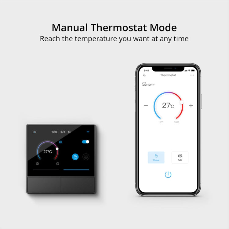 Sonoff NSPanel WiFi Smart Scene Switch Thermostat Temperature All-in-One Control Touch Screen, US Plug(Black) - Smart Switch by Sonoff | Online Shopping South Africa | PMC Jewellery | Buy Now Pay Later Mobicred