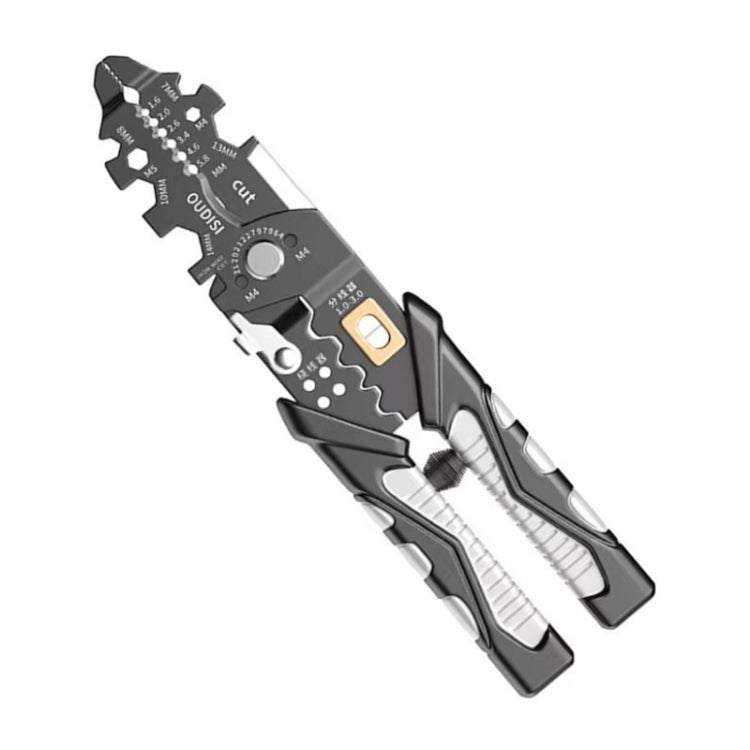 25 In 1 Electrician Multipurpose Wire Stripper(Black) - Pliers by PMC TechLife | Online Shopping South Africa | PMC TechLife | Buy Now Pay Later Mobicred