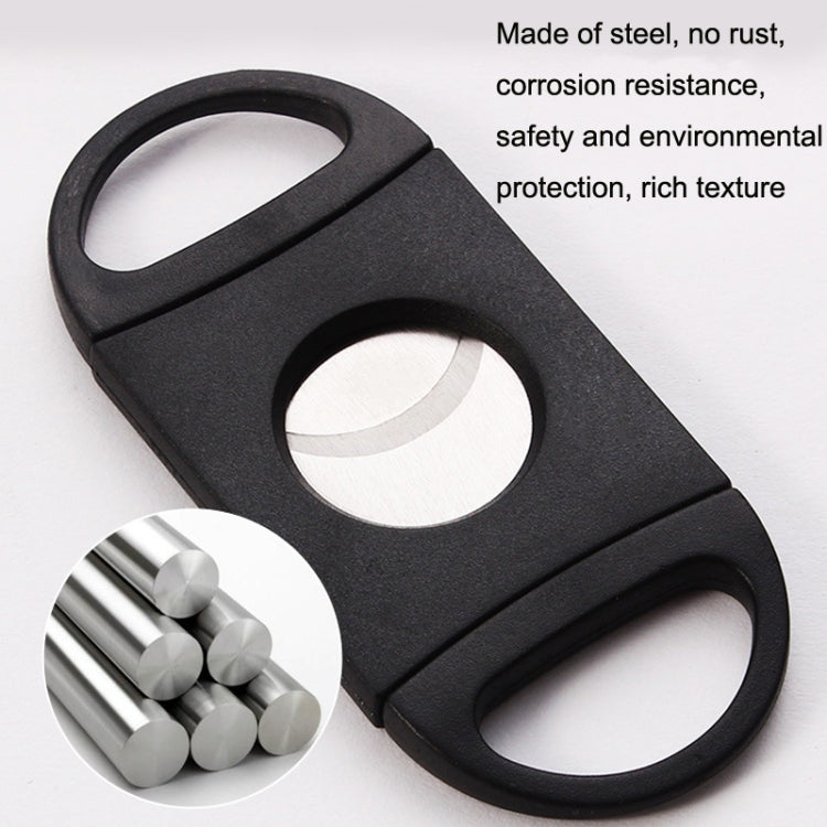 5pcs Mini Black Stainless Steel Double Edge Cigar Scissors Cigar Crushers - Cigarette Box & Ashtrays by PMC TechLife | Online Shopping South Africa | PMC TechLife