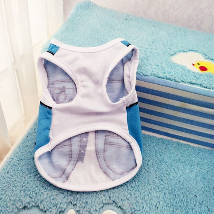 2pcs Pet Mesh Breathable Vest Spring Summer Clothes for Dogs & Cats, Size: M(Bear Strap Light Blue) - Clothing by PMC Jewellery | Online Shopping South Africa | PMC Jewellery