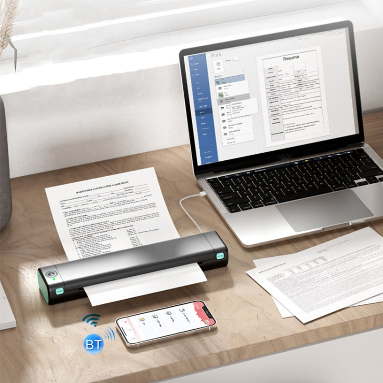 M08F Bluetooth Wireless Handheld Portable Thermal Printer(White A4 Version) - Printer by PMC TechLife | Online Shopping South Africa | PMC TechLife