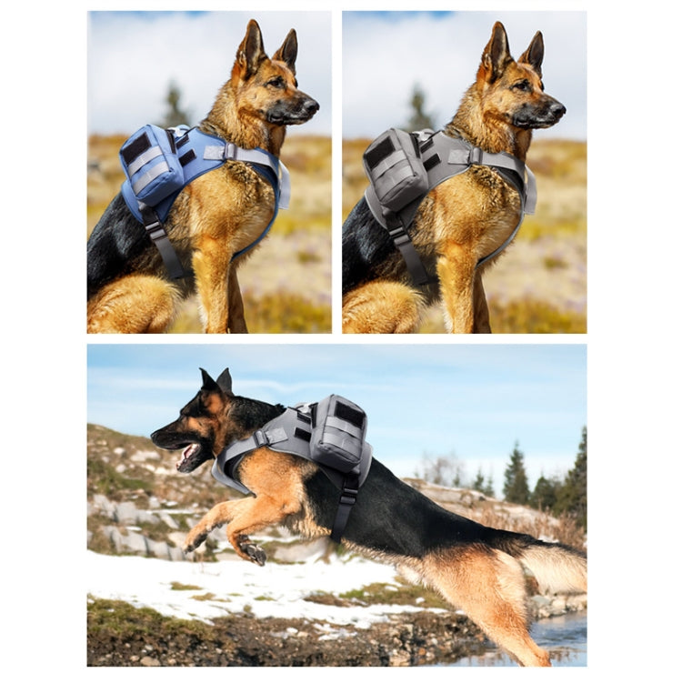 Dog Explosion-proof Chest Strap With Detachable Combination Backpack, Size: L(Lake Blue) - Leashes & Chest Strap by PMC TechLife | Online Shopping South Africa | PMC TechLife