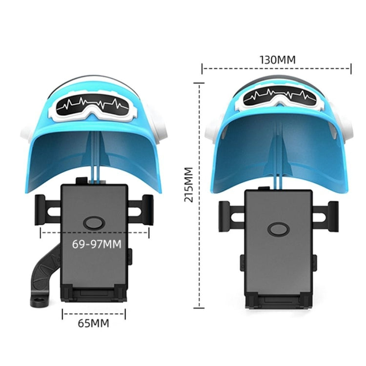 Small Helmet Sunscreen Phone Stand Bracket Motorcycle Mobile Phone Holder,Spec: Rearview Mirror White - Holder by PMC Jewellery | Online Shopping South Africa | PMC Jewellery | Buy Now Pay Later Mobicred