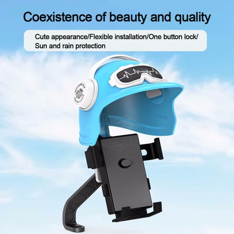 Small Helmet Sunscreen Phone Stand Bracket Motorcycle Mobile Phone Holder,Spec: Rearview Mirror White - Holder by PMC Jewellery | Online Shopping South Africa | PMC Jewellery | Buy Now Pay Later Mobicred