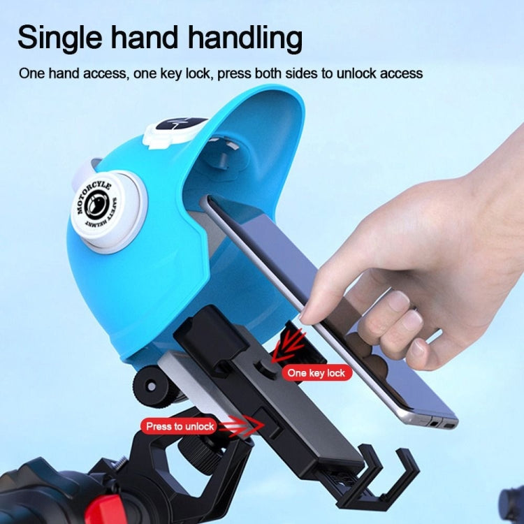 Small Helmet Sunscreen Phone Stand Bracket Motorcycle Mobile Phone Holder,Spec: Rearview Mirror White - Holder by PMC TechLife | Online Shopping South Africa | PMC TechLife | Buy Now Pay Later Mobicred