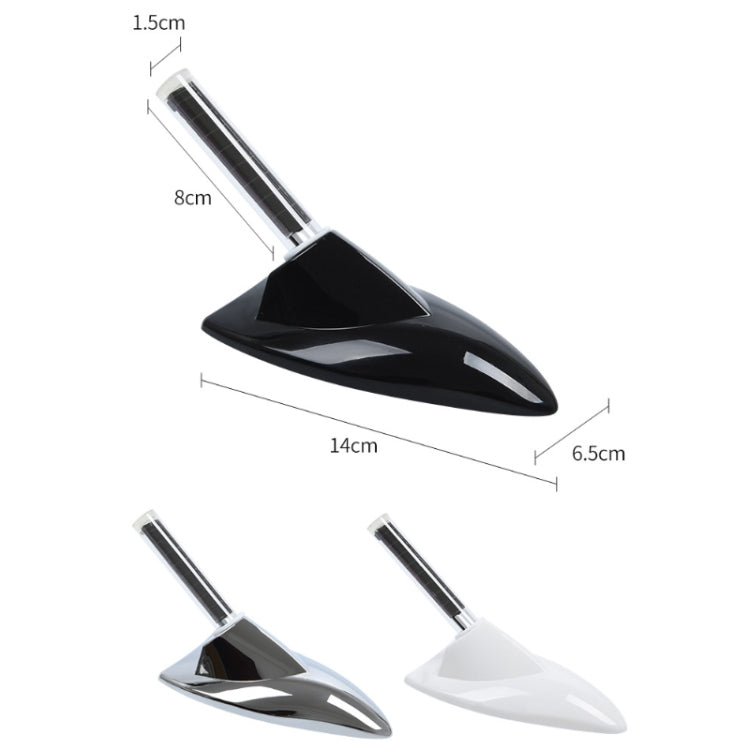 Car Solar Shark Fin With Antenna LED Warning Light, Specification: Black with Remote Control - Warning Lights by PMC TechLife | Online Shopping South Africa | PMC TechLife | Buy Now Pay Later Mobicred