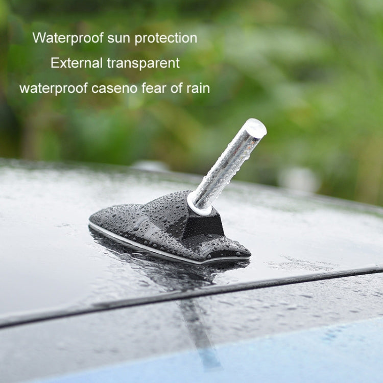 Car Solar Shark Fin With Antenna LED Warning Light, Specification: Black with Remote Control - Warning Lights by PMC TechLife | Online Shopping South Africa | PMC TechLife | Buy Now Pay Later Mobicred