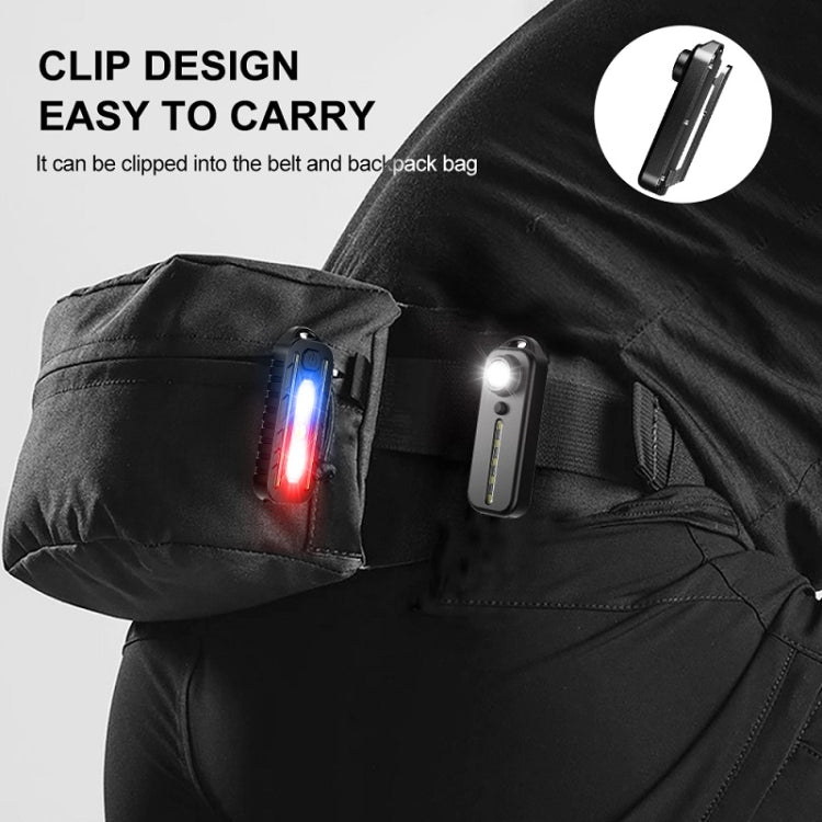 Bicycle Tail Light Type-C Rechargeable Outdoor Warning Light With Pen Clip(W677 Black Iron Box) - Taillights by PMC TechLife | Online Shopping South Africa | PMC TechLife | Buy Now Pay Later Mobicred