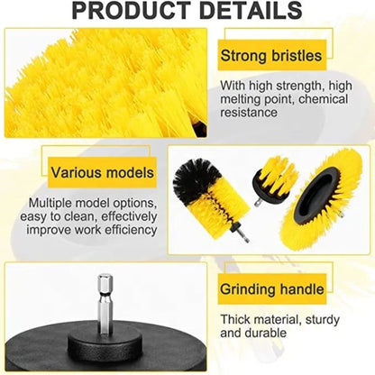 WRS-DS19 9 in 1 Electric Drill Crevice Cleaning Brushes Car Wash Tools Set(9pcs/set) - Car Washer & Accessories by PMC Jewellery | Online Shopping South Africa | PMC Jewellery | Buy Now Pay Later Mobicred