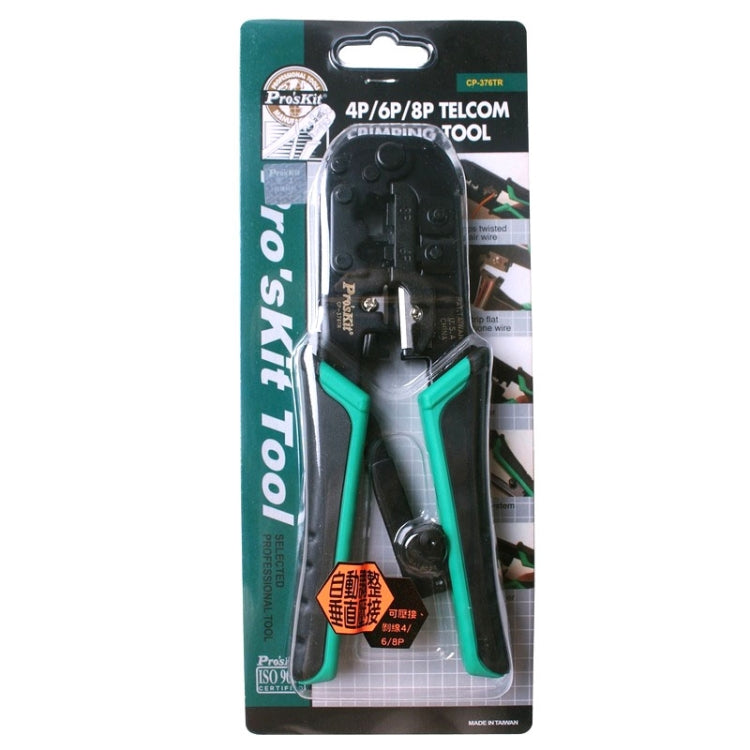 ProsKit CP-376TR 4P/6P/8P Three-Use Network Crimping Pliers - Lan Cable and Tools by ProsKit | Online Shopping South Africa | PMC Jewellery | Buy Now Pay Later Mobicred