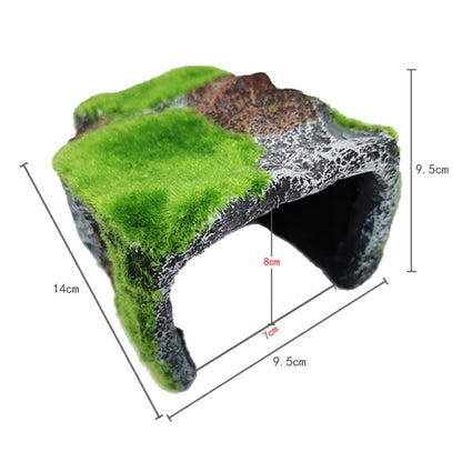 ZR647 Flocked Caple Box Turtle Hiding Nest Moss Cave Turtle Cave Sunbed - Reptile Supplies by PMC Jewellery | Online Shopping South Africa | PMC Jewellery