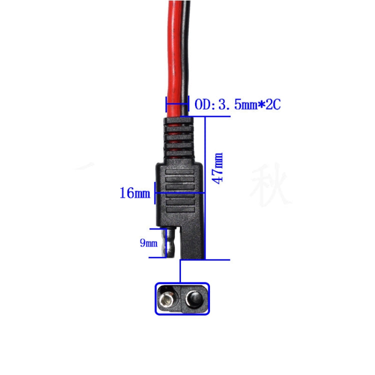 2pcs 20A Solar Car Battery SAE Power Extension Cable 100cm - DIY Cables by PMC TechLife | Online Shopping South Africa | PMC TechLife | Buy Now Pay Later Mobicred
