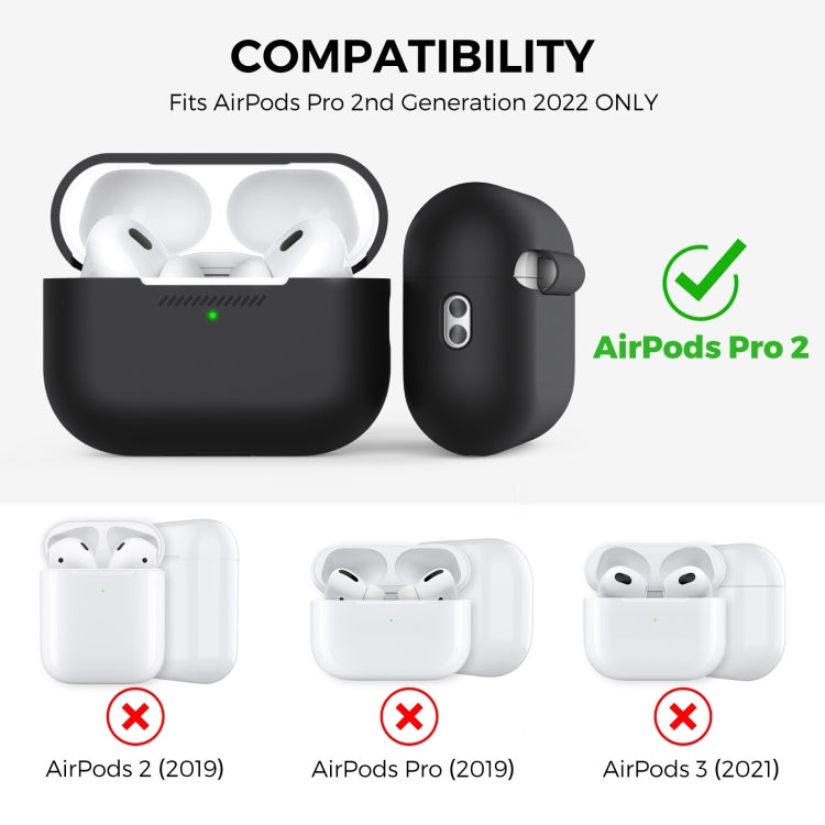 For AirPods Pro 2 AhaStyle PT187 Silicone One-Piece Protective Case With Lanyard Case(Green) - For AirPods Pro 2 by AhaStyle | Online Shopping South Africa | PMC Jewellery | Buy Now Pay Later Mobicred