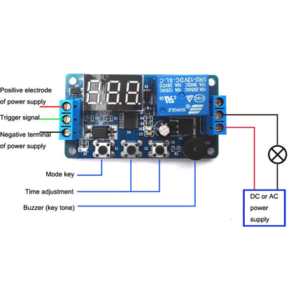 DK-C-01 Anti-Reverse Circuit Delay Relay Module DC12V Timing Delay Controller Module - Relay Module by PMC Jewellery | Online Shopping South Africa | PMC Jewellery