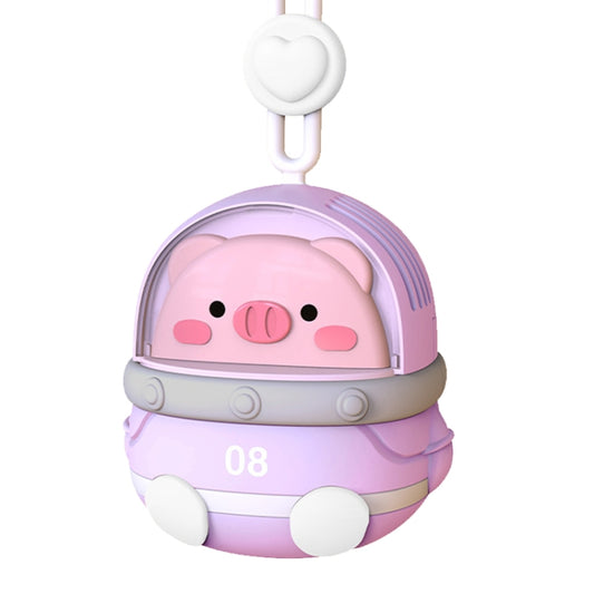 CS1327 Small USB Charging Cartoon Hanging Neck Fan Portable Leafless Silent Mini Fan(Pig) - Electric Fans by PMC Jewellery | Online Shopping South Africa | PMC Jewellery | Buy Now Pay Later Mobicred