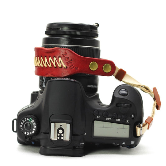 Zeku Retro Leather SLR Wristband Anti-drop Camera Wrist Strap without Camera(Red) - Camera Strap by PMC Jewellery | Online Shopping South Africa | PMC Jewellery | Buy Now Pay Later Mobicred