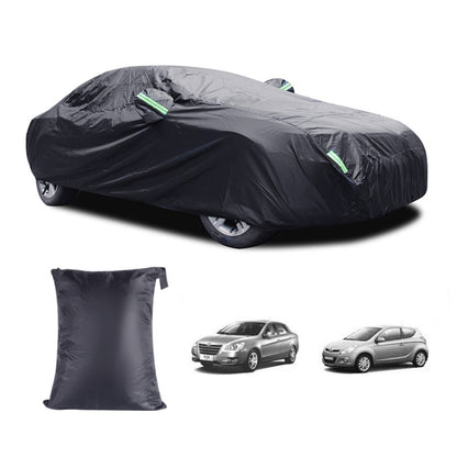 190T Silver Coated Cloth Car Rain Sun Protection Car Cover with Reflective Strip, Size: XXL - PE Material by PMC Jewellery | Online Shopping South Africa | PMC Jewellery | Buy Now Pay Later Mobicred