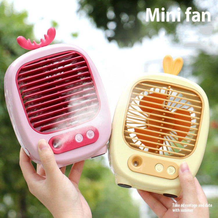 1315 Spray Humidification Hydrating Cartoon Fan USB Charging Desktop Fan(Bunny Pink) - Electric Fans by PMC Jewellery | Online Shopping South Africa | PMC Jewellery | Buy Now Pay Later Mobicred