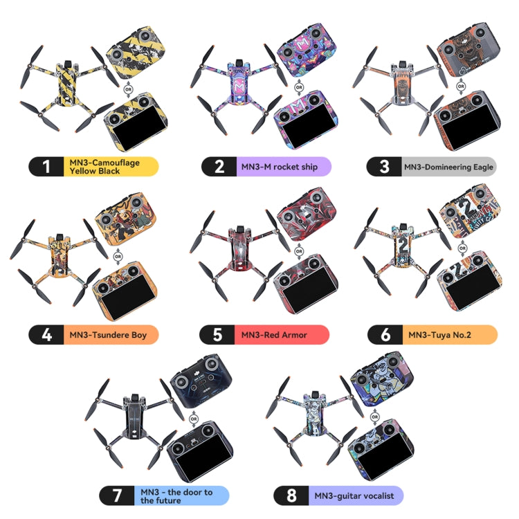 For DJI Mini 3 Pro Remote Control Body Sticker ,Spec: RC With Screen(Rocket Ship) - Stickers by RCSTQ | Online Shopping South Africa | PMC Jewellery | Buy Now Pay Later Mobicred