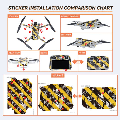 For DJI Mini 3 Pro Remote Control Body Sticker ,Spec: RC-N1 Without Screen(Rocket Ship) - Stickers by RCSTQ | Online Shopping South Africa | PMC Jewellery | Buy Now Pay Later Mobicred