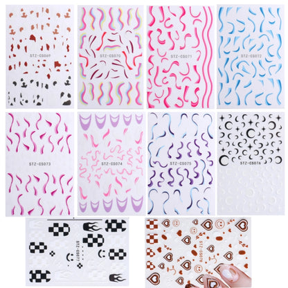 French Style Manicure Sticker Pop Stripe Line Nail Sticker(Stz-CS075) - Nail Stickers by PMC Jewellery | Online Shopping South Africa | PMC Jewellery | Buy Now Pay Later Mobicred