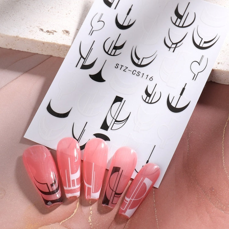 French Style Manicure Sticker Pop Stripe Line Nail Sticker(Stz-CS090) - Nail Stickers by PMC Jewellery | Online Shopping South Africa | PMC Jewellery | Buy Now Pay Later Mobicred