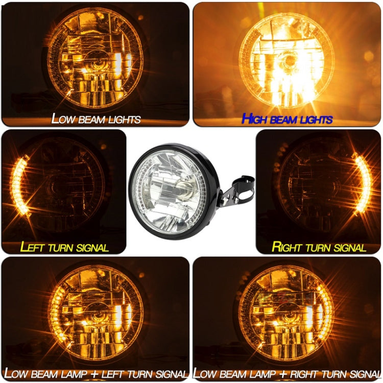 Motorcycle 7 Inch LED Headlight Angel Ring With Steering Function(No Bracket) - Headlights by PMC TechLife | Online Shopping South Africa | PMC TechLife